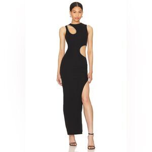 Revolve Superdown Sydney Cut Out Maxi Dress in Black Size Medium